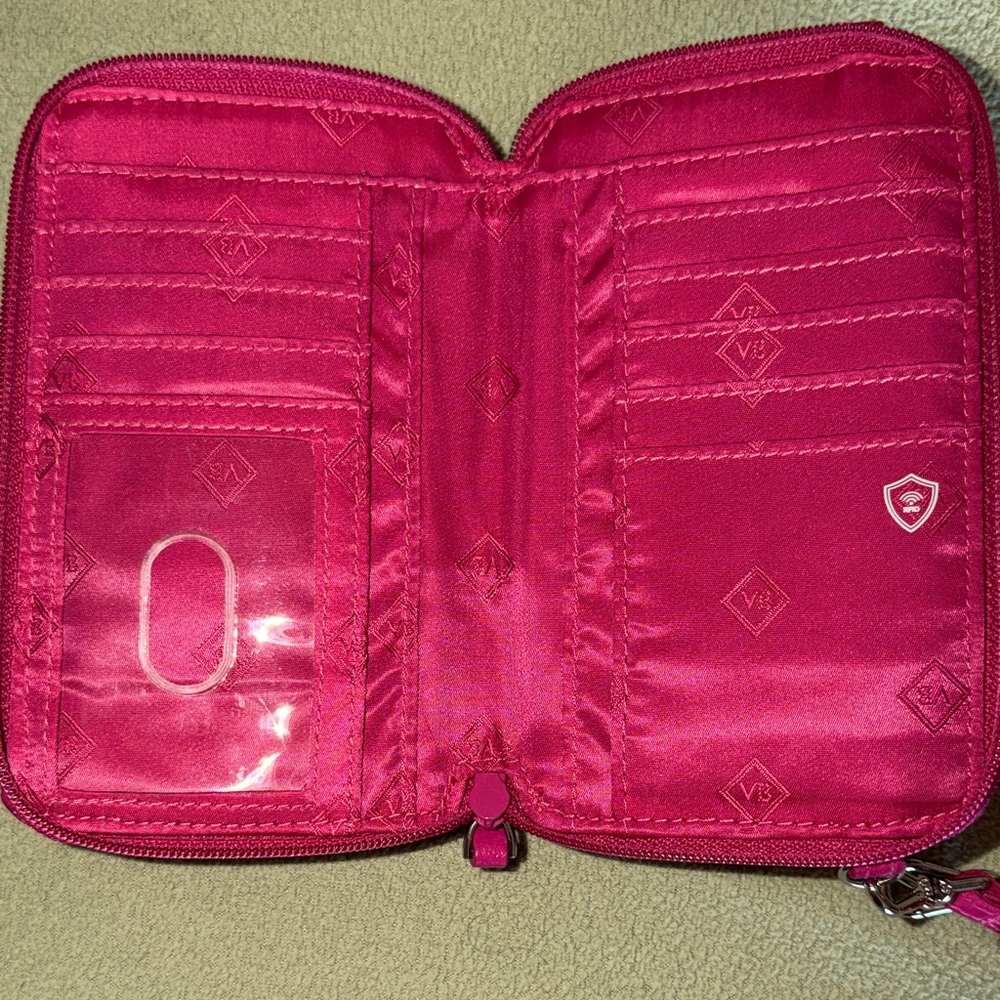 Vera Bradley Quilted Pink Wristlet - Picture 3 of 8